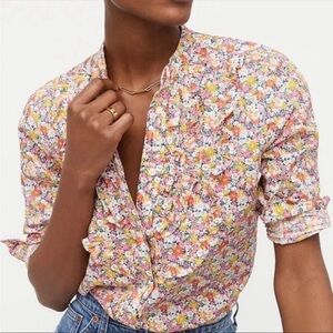 J.Crew Liberty Floral Ruffle Blouse – XXS